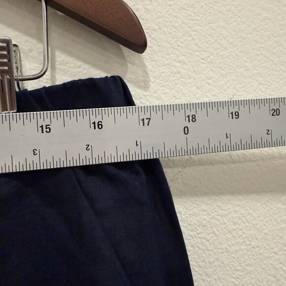 NWT Quince Women’s Large Navy Linen Pants Lightweight Summer Minimalist - Picture 5 of 9